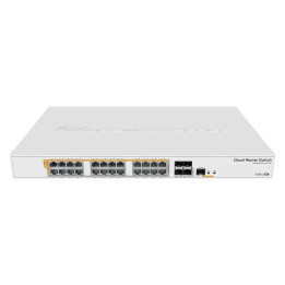 MikroTik CRS328-24P-4S+RM - 4S+RM 24 Gigabit Ethernet ports: Passive PoE