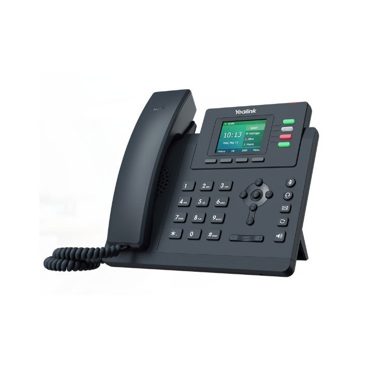 Yealink SIP-T33P - Telefono IP con 2 porte, 4 account SIP, alimentazione PoE