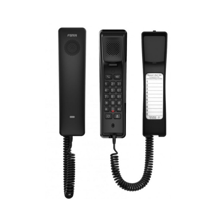 Fanvil FAN-H2U-BLACK - Telefono IP con 2 account SIP, alimentazione PoE, standard SIP aperto